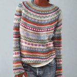 Mysa Fair-Isle-Wollpullover mit Rundhalsausschnitt für Damen