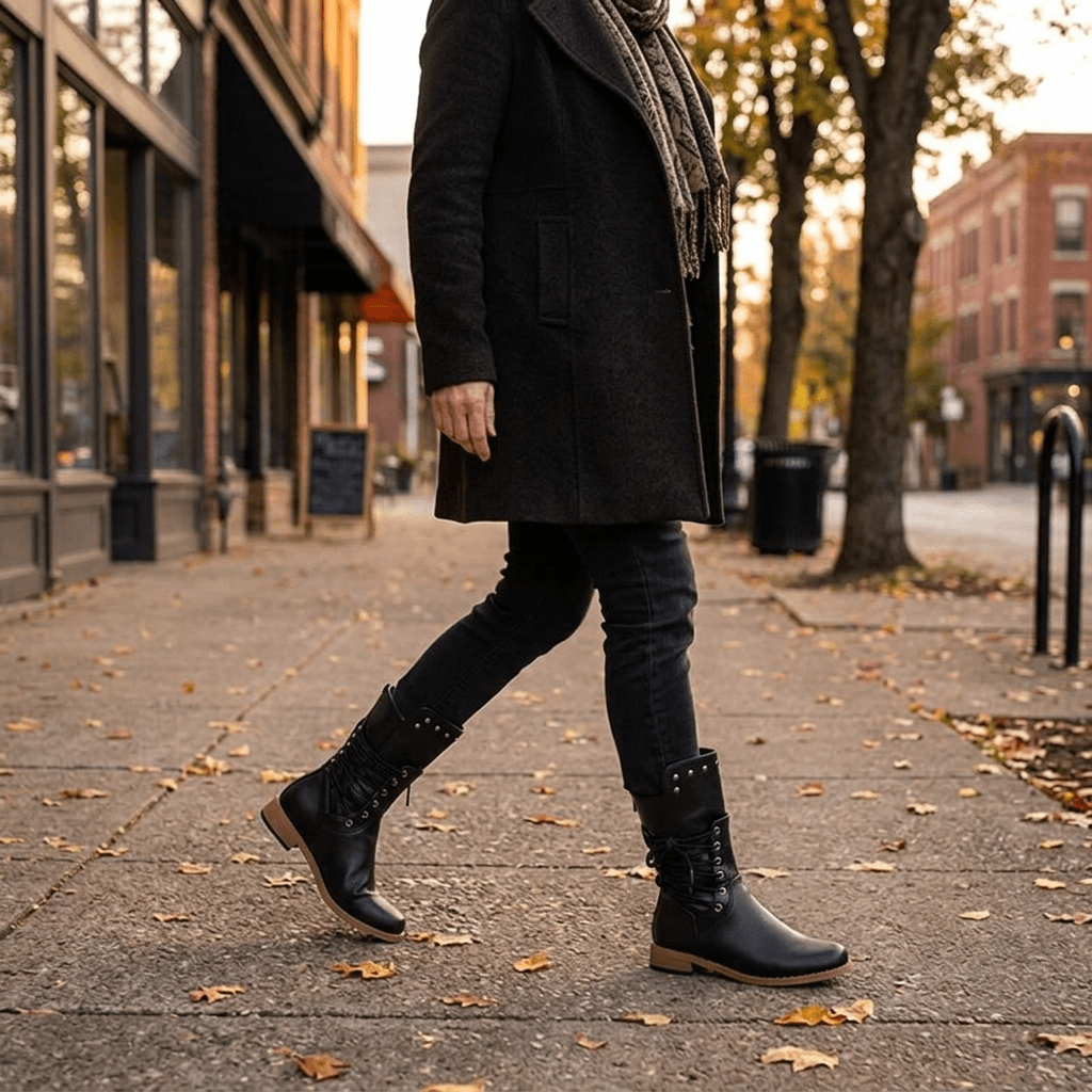 Westlyn Schnür-Stiefeletten mit Nietendetail und Warmfutter