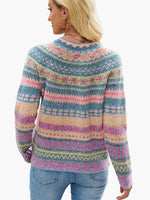 Norweger Strickpullover Damen mit Fair-Isle-Muster