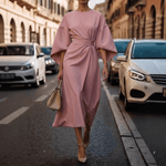 Elegantes Midikleid mit Fledermausärmeln für den Herbst