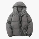Warme Damen-Winterjacke mit Kapuze Reissverschluss und Kordelzugsaum