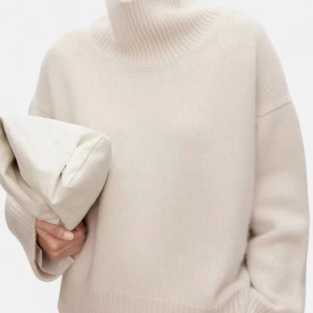 Damen Wollpullover mit Rollkragen und Raglanärmeln