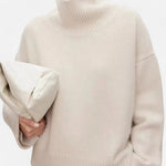 Damen Wollpullover mit Rollkragen und Raglanärmeln