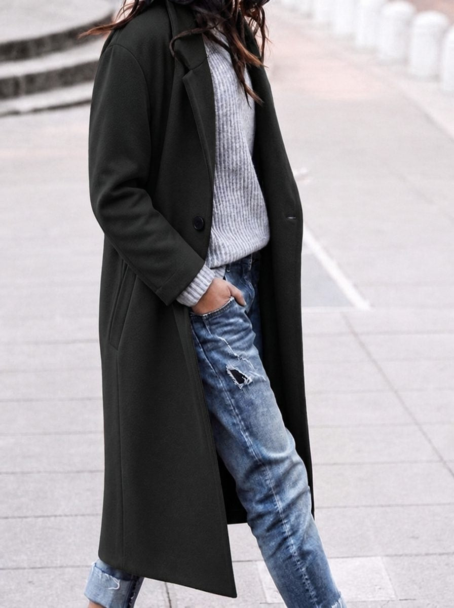 Angelika Oversized Wollmantel mit Reverskragen für Damen