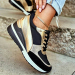Bequeme Damen Sneakers mit Keilabsatz und Memory-Schaum-Sohle
