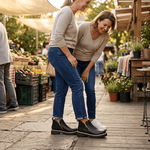 Damen Plateau-Stiefeletten mit Blockabsatz und Seitreissverschluss