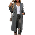 Anastasia Oversized Damen Trenchcoat mit Reverskragen und Bindegürtel