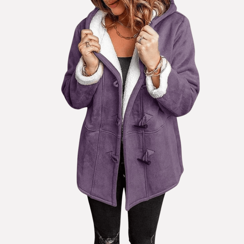 Kapuzenjacke mit Toggle-Verschluss und Kunstfell-Mix aus Fleece