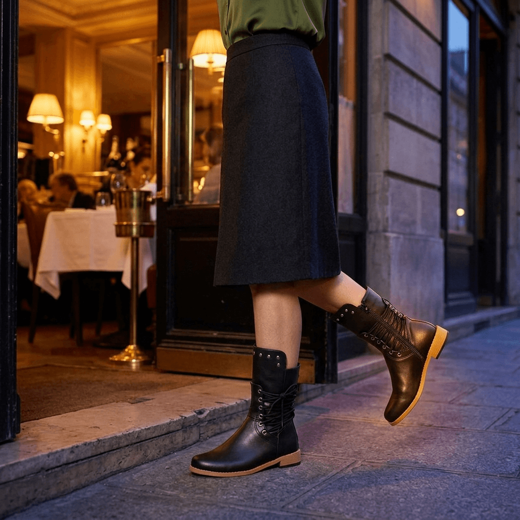 Westlyn Schnür-Stiefeletten mit Nietendetail und Warmfutter