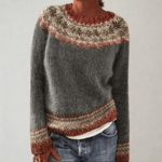 Mysa Fair-Isle-Wollpullover mit Rundhalsausschnitt für Damen