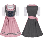 Gepunktetes Dirndlkleid mit Schürze und Schnürmieder als Trachtenmode für Damen