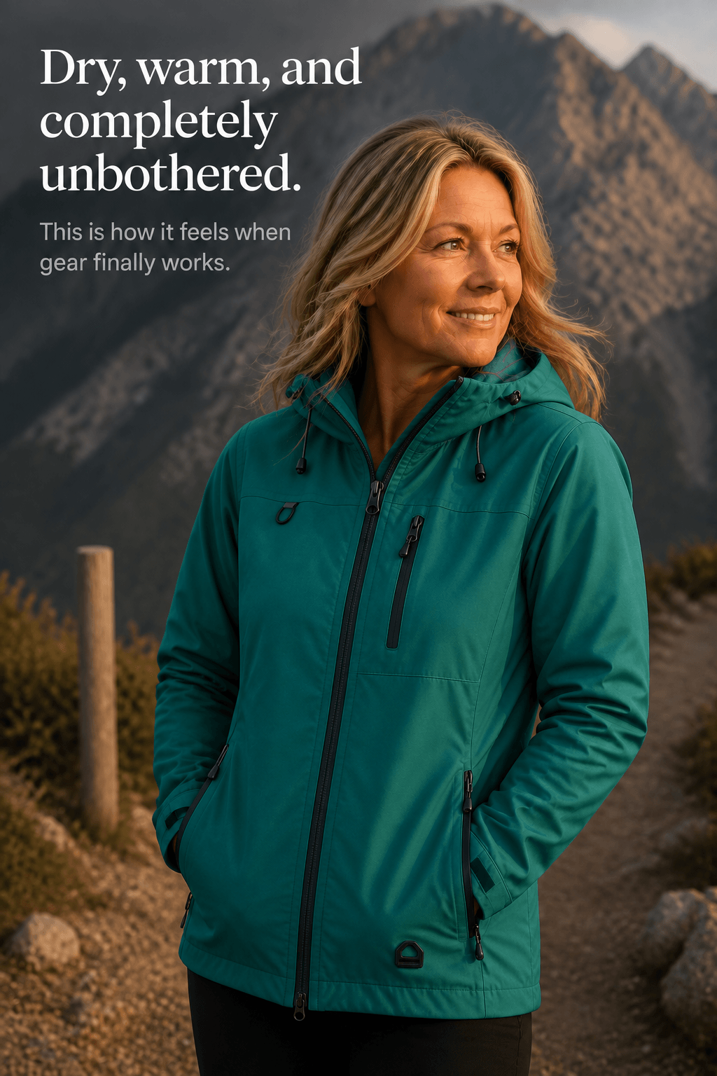 Wasserdichte Damen Regenjacke mit Kapuze Winddicht