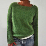 Klara Lässiger Damen-Wollpullover mit Rundhalsausschnitt