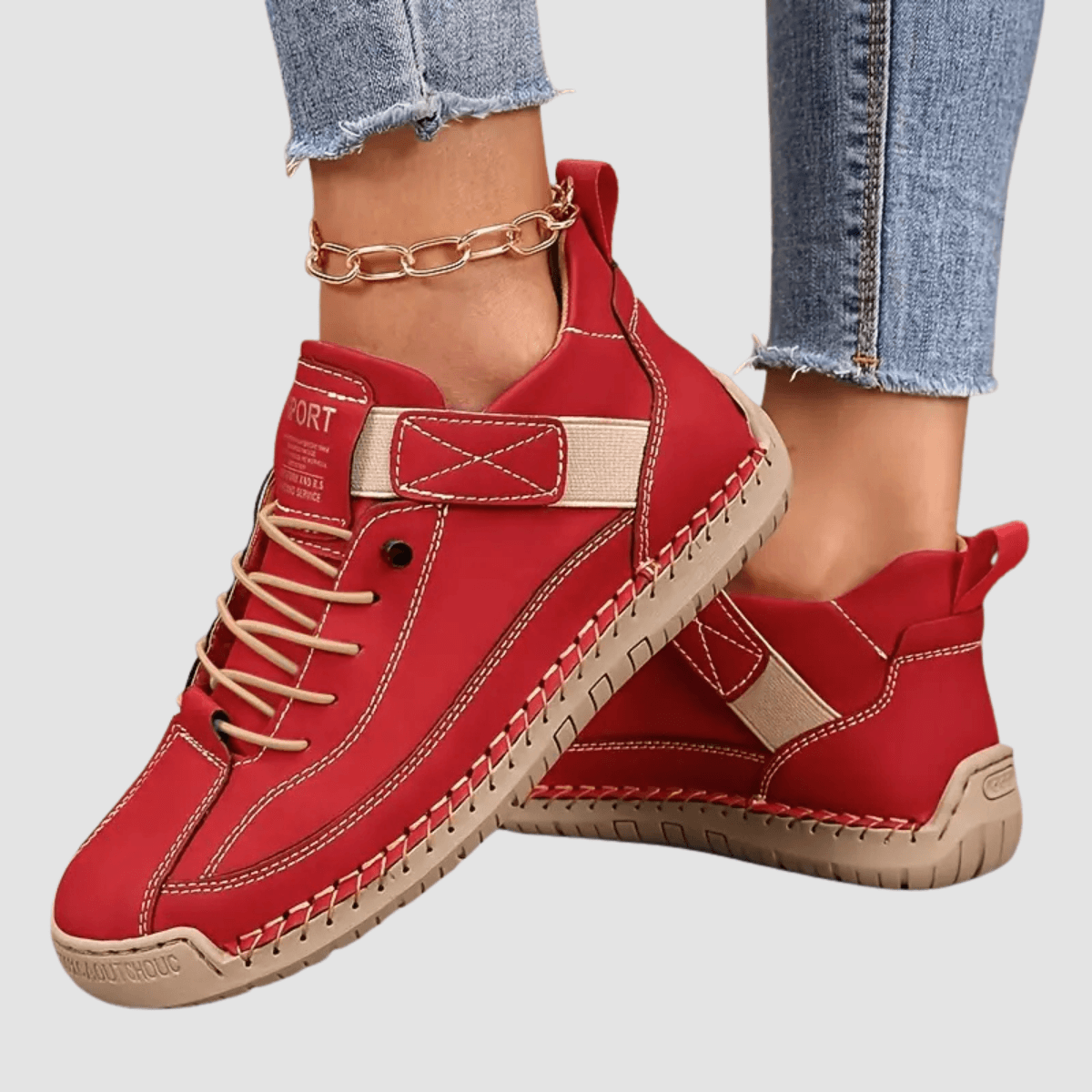 Damen Sneaker mit Klettverschluss und Komfortsohle