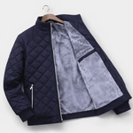 Herren Steppjacke mit gefüttertem Stehkragen und Reissverschluss