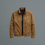 Herren Baumwolljacke mit Stehkragen und Reissverschluss