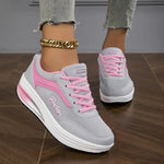 Damen Sneakers mit bequemer Plateau-Sohle und Schnürung