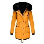 Gefütterter Parka mit Fellkapuze als warme Winterjacke für Damen