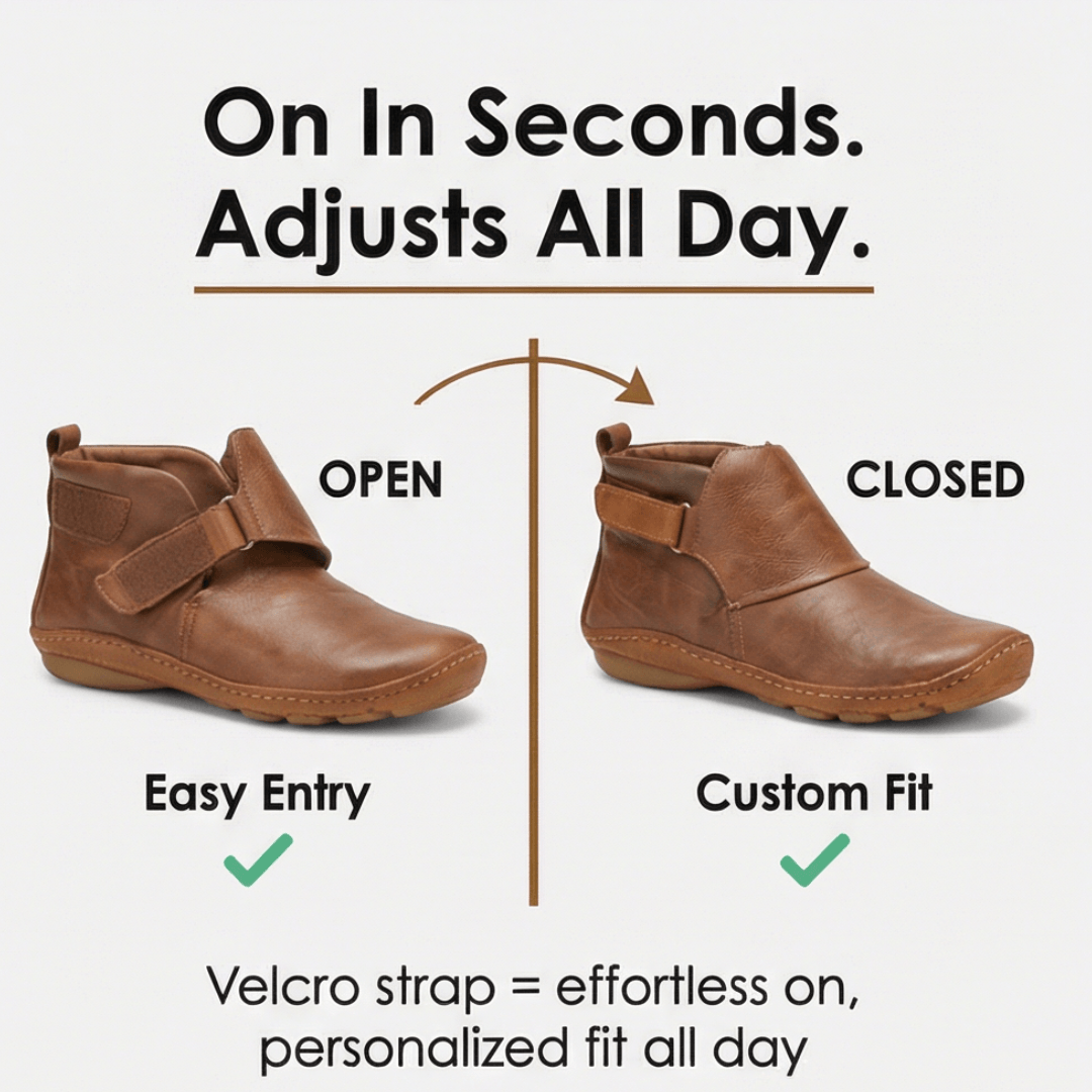 Solena Verstellbare Damen Stiefeletten mit extra weiter Zehenbox