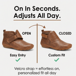 Solena Verstellbare Damen Stiefeletten mit extra weiter Zehenbox