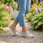 Bequeme Damen-Loafer-Sneaker mit Metall-Bit-Schnalle