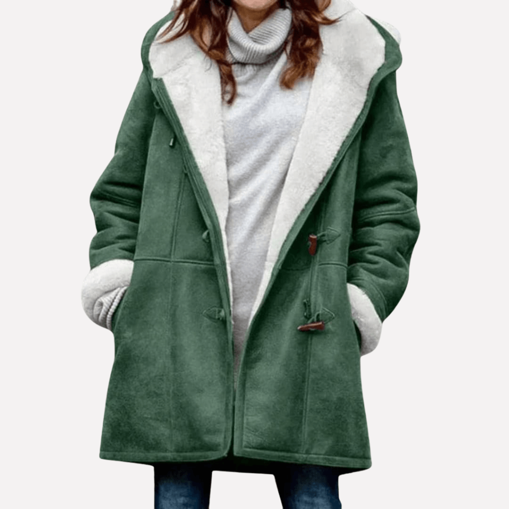 Kapuzenjacke mit Toggle-Verschluss und Kunstfell-Mix aus Fleece