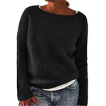 Klara Lässiger Damen-Wollpullover mit Rundhalsausschnitt
