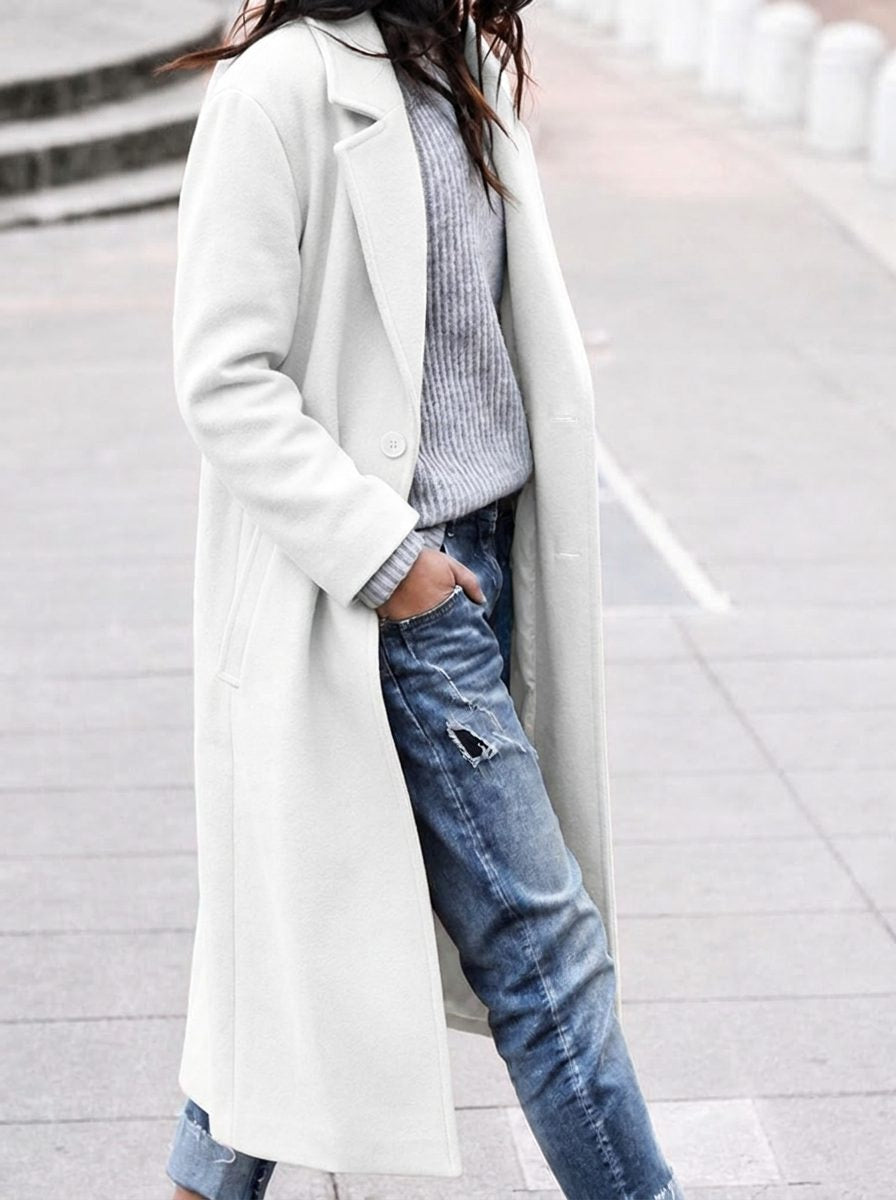 Angelika Oversized Wollmantel mit Reverskragen für Damen