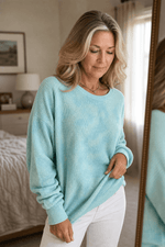 Oversized Strickpullover mit Waffelmuster und lockerer Passform