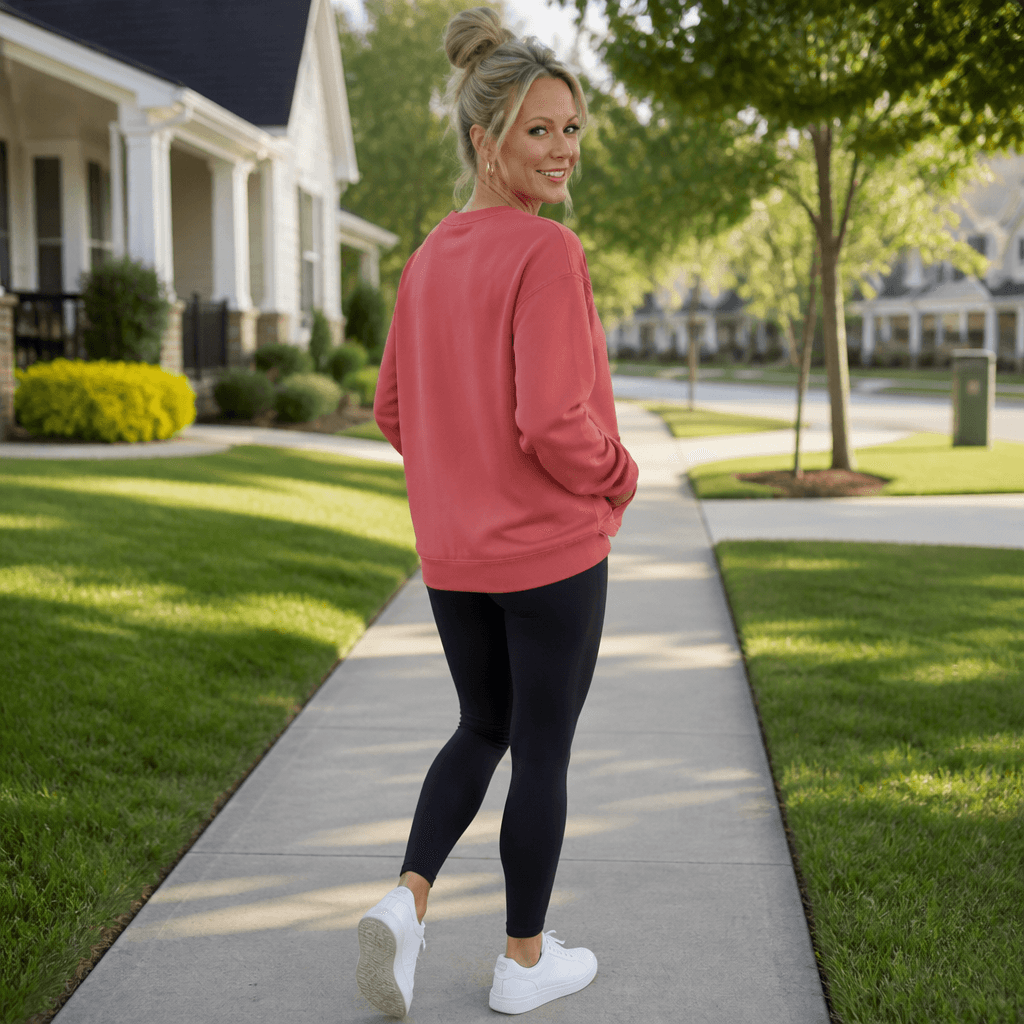 Oversize Sweatshirt mit Kängurutasche und Rundhalsausschnitt