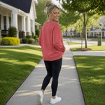 Oversize Sweatshirt mit Kängurutasche und Rundhalsausschnitt