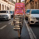 Elegantes Midikleid mit Fledermausärmeln für den Herbst
