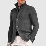 Daniel Strickjacke Herren Pullover mit Stehkragen und Knopfleiste