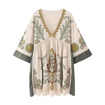 Selina Boho Kleid mit Stickerei für Herbst und Freizeit