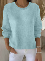 Lorie Oversized Wollpullover mit Rundhalsausschnitt für Damen