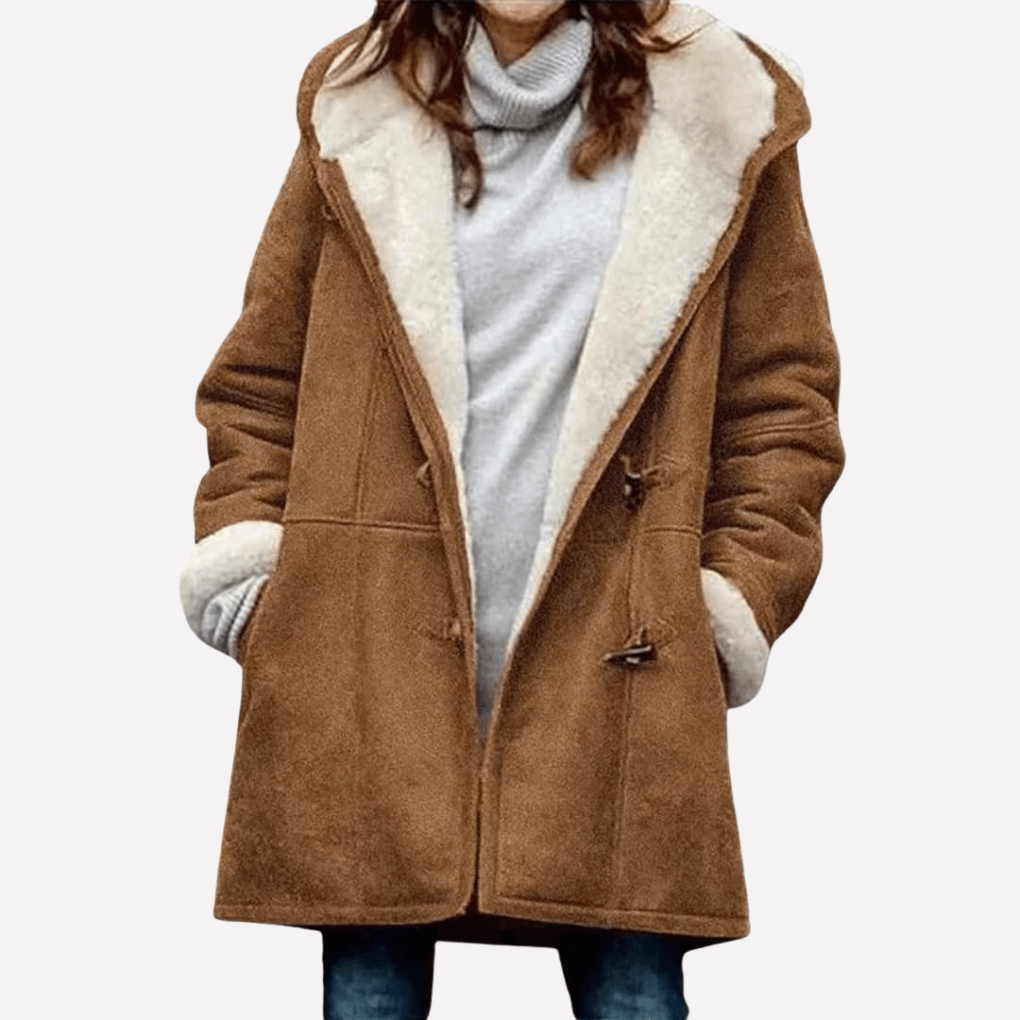 Kapuzenjacke mit Toggle-Verschluss und Kunstfell-Mix aus Fleece