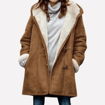 Kapuzenjacke mit Toggle-Verschluss und Kunstfell-Mix aus Fleece