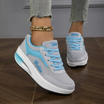 Damen Sneakers mit bequemer Plateau-Sohle und Schnürung