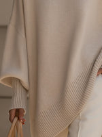 Samantha Oversized Strickpullover Damen mit Fledermausärmeln Lang