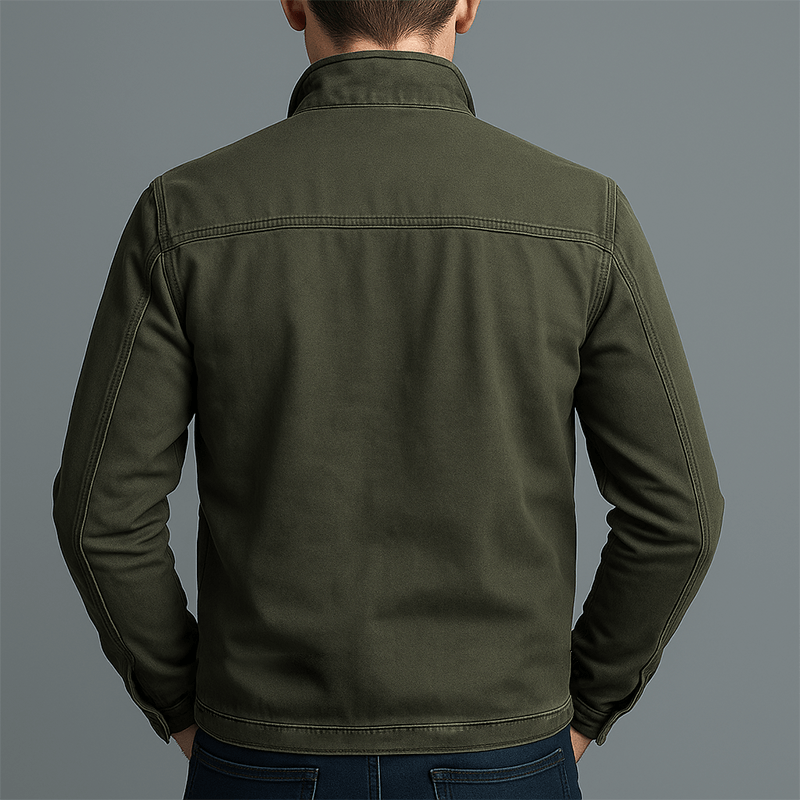 Herren Baumwolljacke mit Stehkragen und Reissverschluss