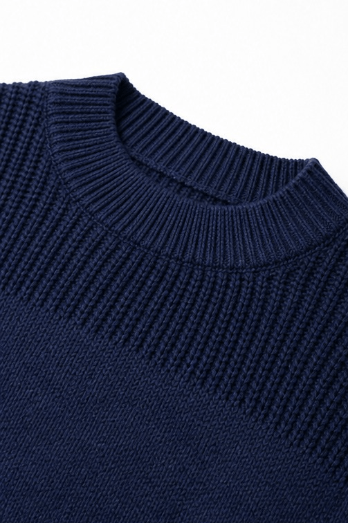Oversized Damen Rippstrick-Wollpullover mit Wasserfallausschnitt und lässigem Schulterfall