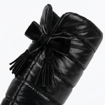 Fellgefütterte Kniehohe Overknee-Stiefel für Damen mit Steppdesign
