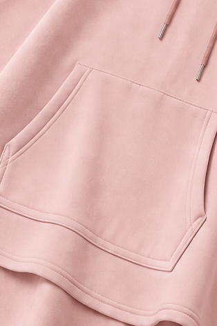 Damen Weite Stoffhose mit Kapuzenponcho im Zweiteiler-Set