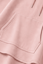 Damen Weite Stoffhose mit Kapuzenponcho im Zweiteiler-Set