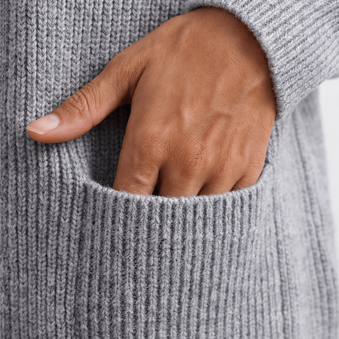 Covena Ripp-Strick Damen Strickjacke mit Reissverschluss und Taschen