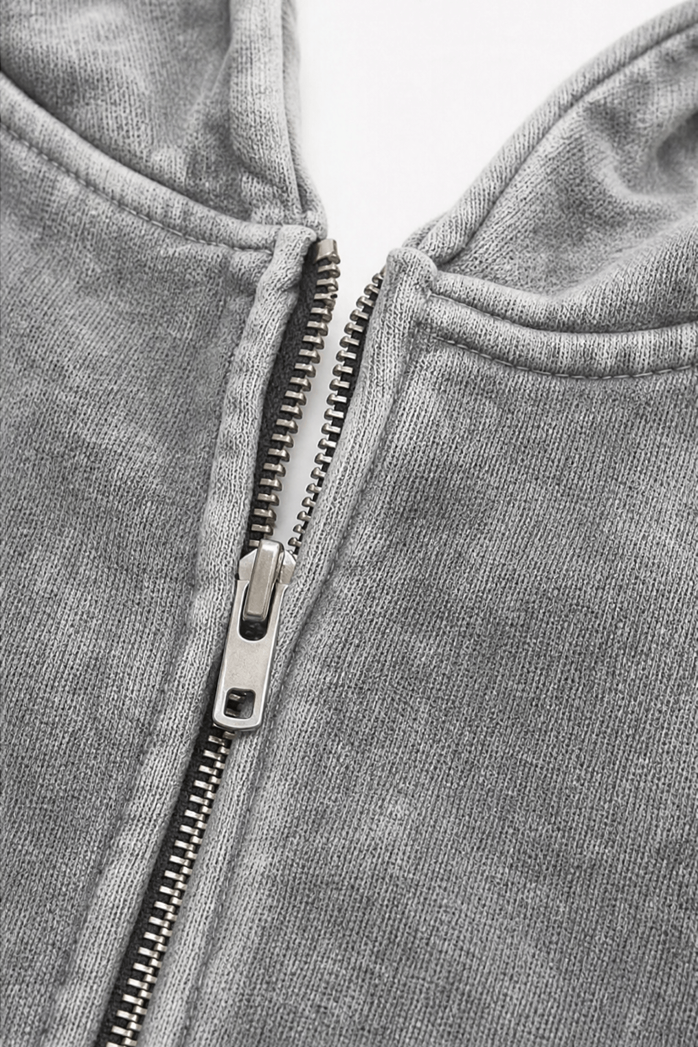 Damen Kapuzenjacke mit Reissverschluss und Waschoptik