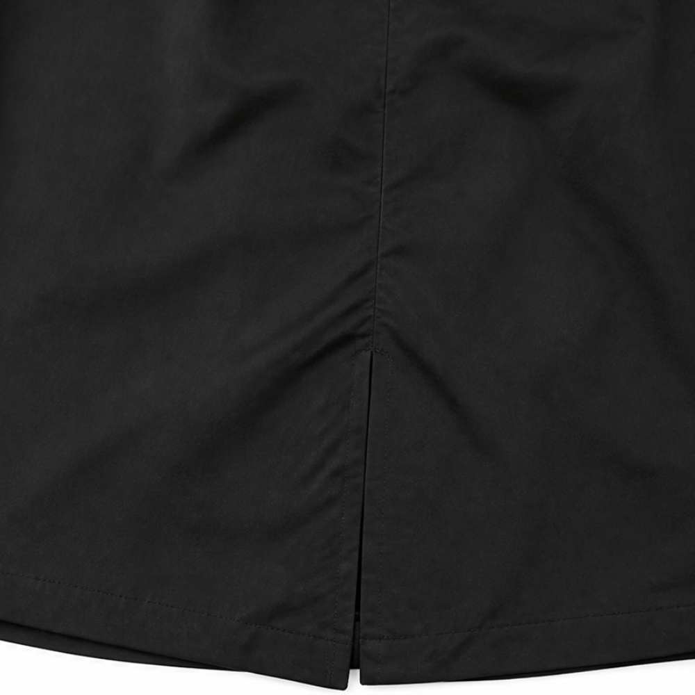 Kapuzen-Midi-Trenchcoat für Damen aus Baumwollmischung mit Kordelzug in der Taille
