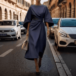 Elegantes Midikleid mit Fledermausärmeln für den Herbst