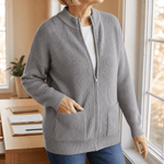 Covena Ripp-Strick Damen Strickjacke mit Reissverschluss und Taschen