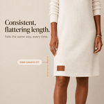 Wasserfallausschnitt Strickkleid mit Rippstruktur für Damen